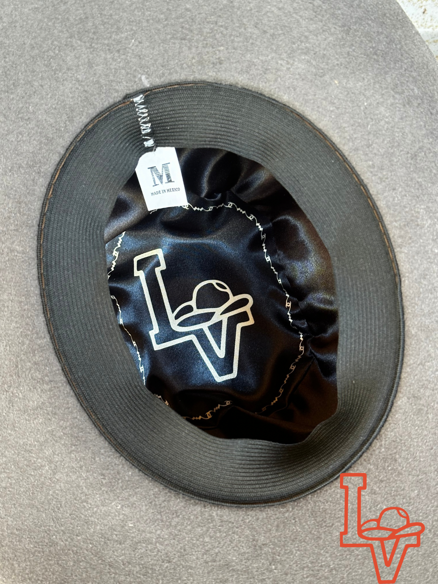 Los Vaqueros Kids Wool Felt Hat Open Regular Crown Charcoal