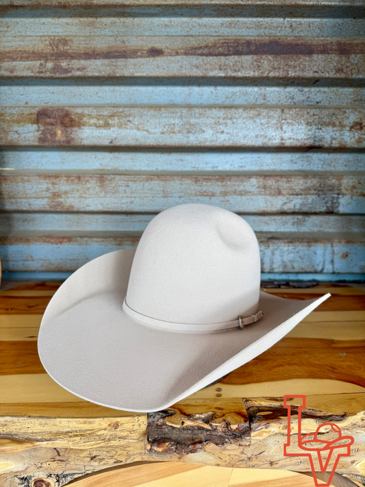 Tacchino 10X Beaver Fur Felt Hat 6" Regular Crown 4.25" Brim Silverbelly