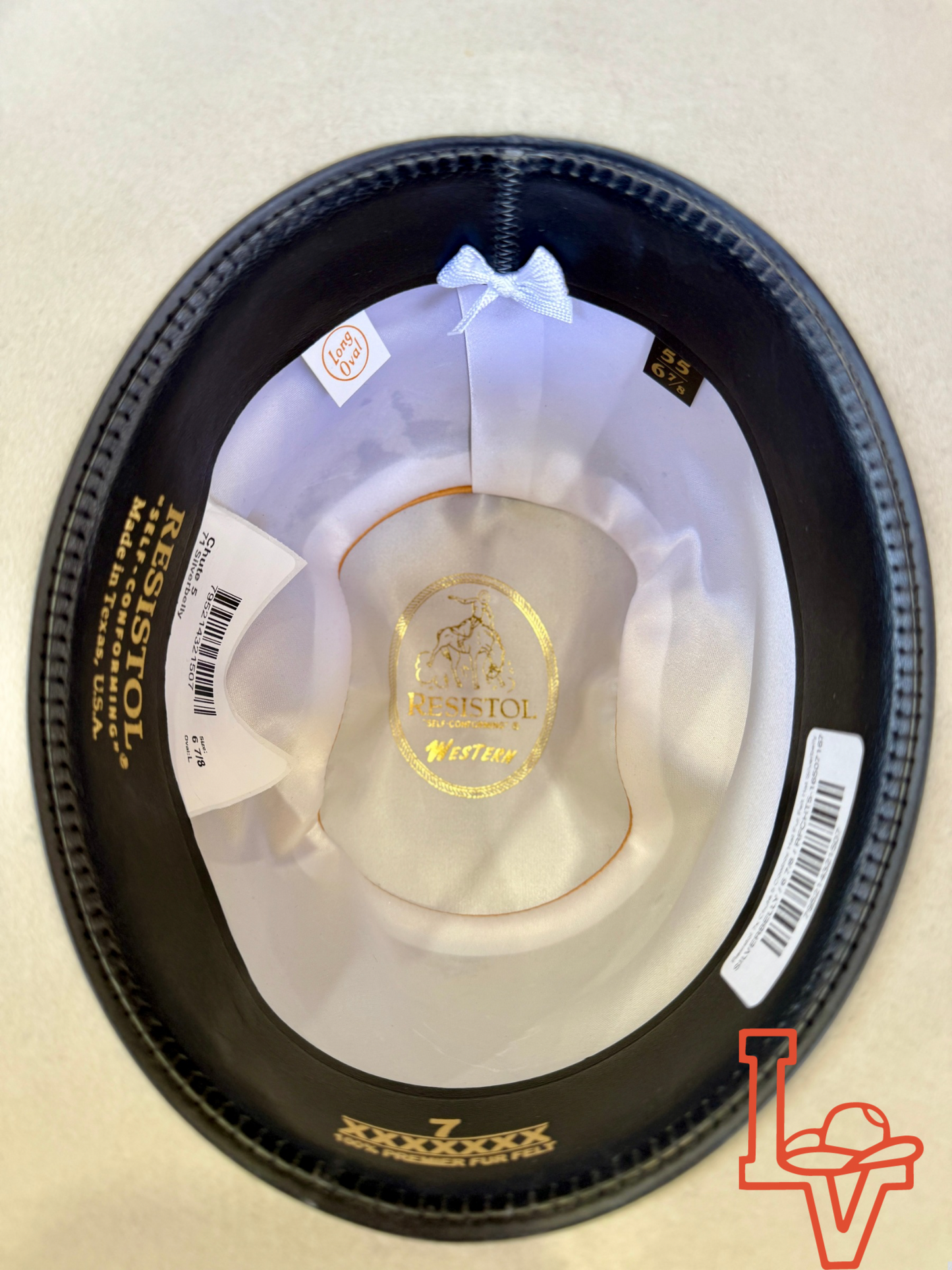 Resistol 7x Chute 5 Cowboy Hat Fur Felt Hat Regular Crown Silverbelly