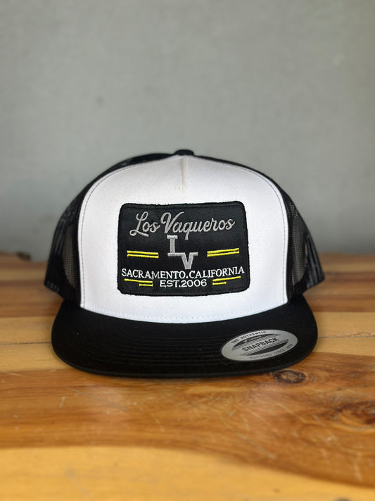 Los Vaqueros LV 06 Plate Patch Snapback White/Black
