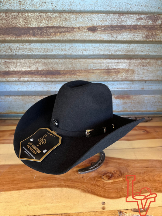 Los Vaqueros Kids Wool Felt Hat Open Regular Crown Black