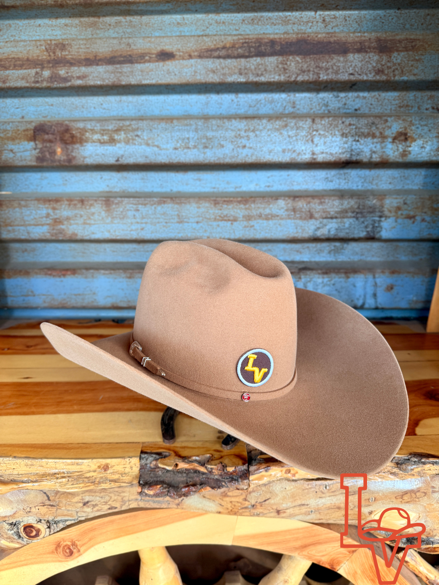 Tacchino 10X Beaver Fur Felt Hat 6" Regular Crown 4.25" Brim Camel