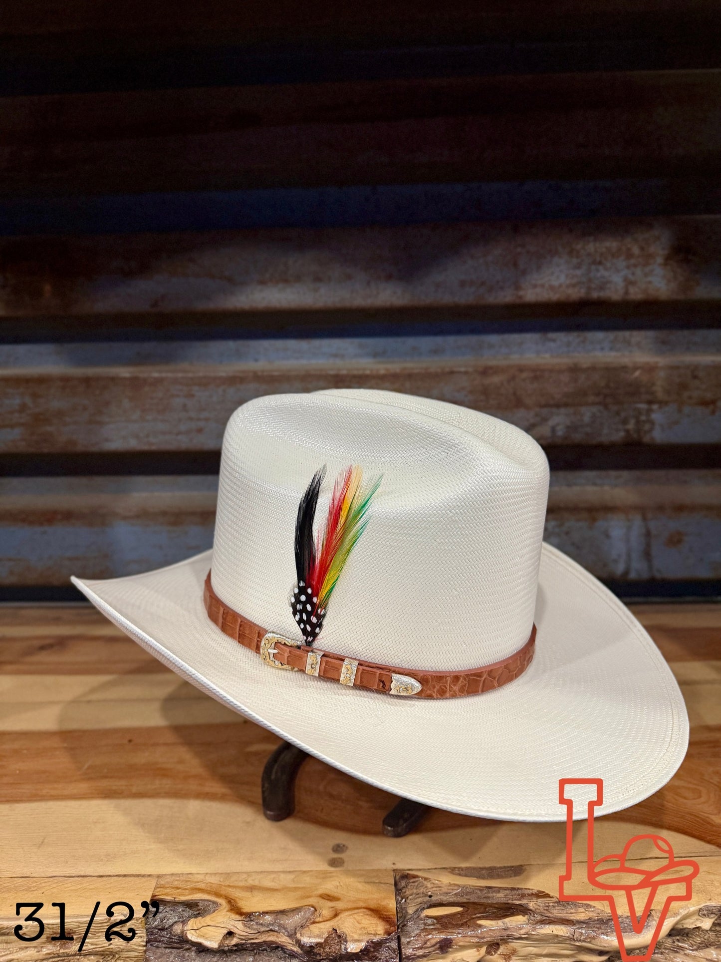 Stetson El Jefe 5000x Cognac Straw Cowboy Hat Regular Crown Natural