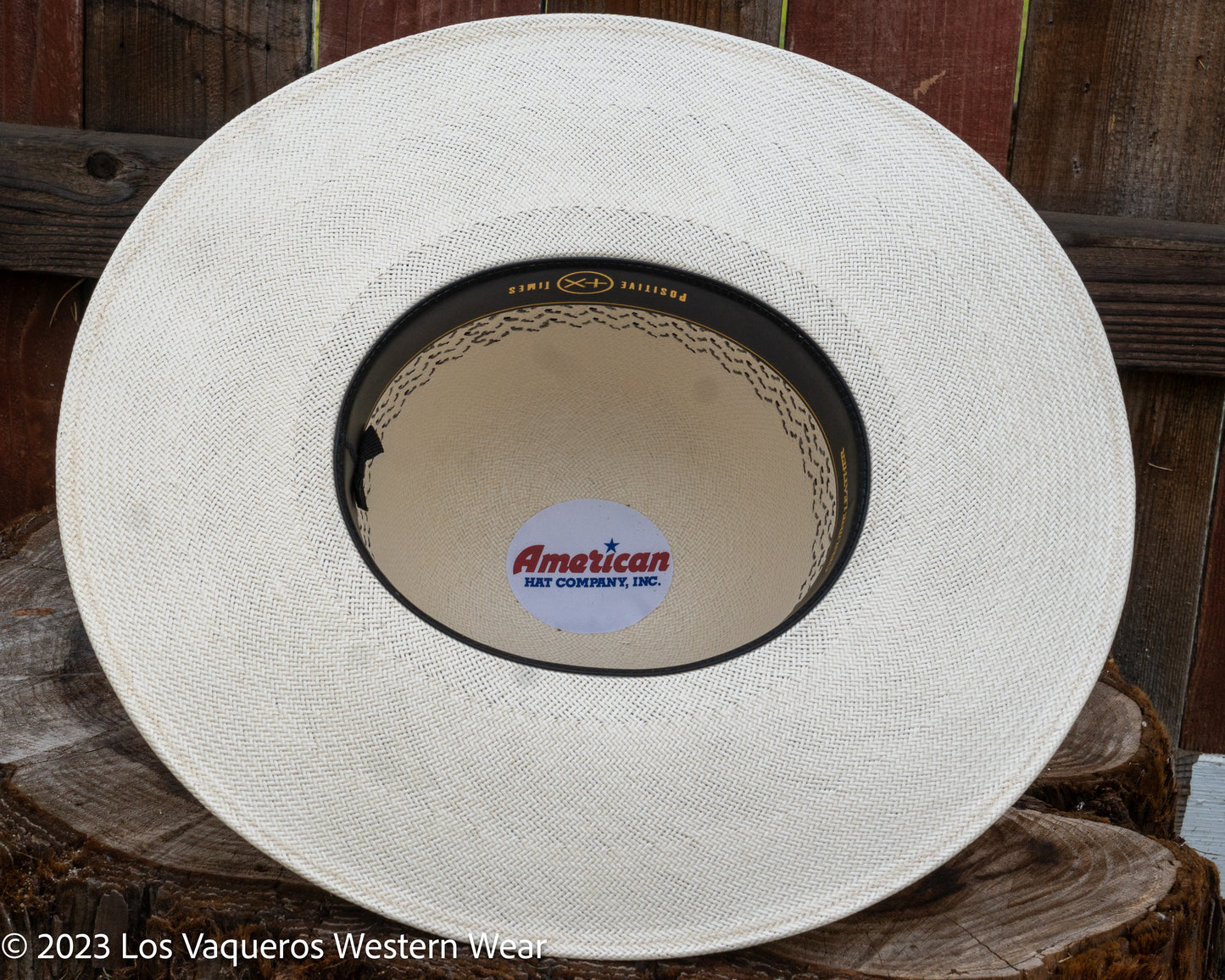 American Hat Company Straw Hat Regular Crown Paved Road White