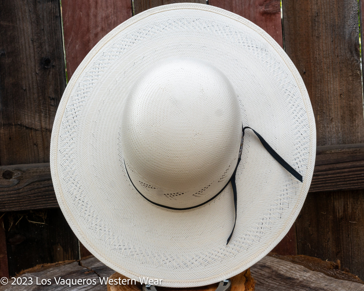 American Hat Company Straw Hat Regular Crown Arrows White