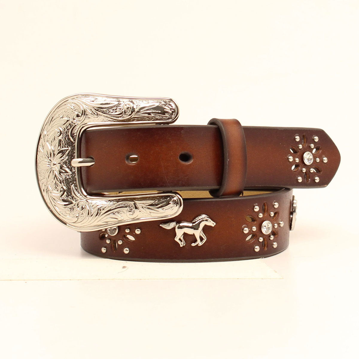 Ariat Brown Girls Western Belt Brown