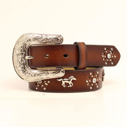 Ariat Brown Girls Western Belt Brown