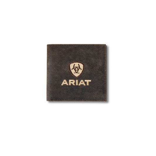 Ariat Large Bifold Wallet Crazy Horse Leather Brown