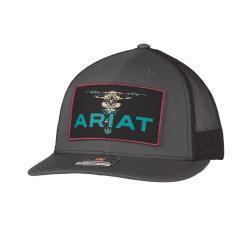 Ariat Mens Cap Bull Skull Patch Charcoal
