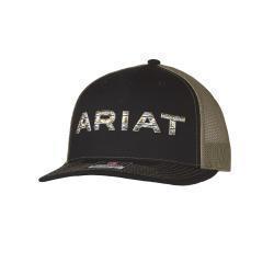 Ariat Mens Cap Embroidered Logo Black Green