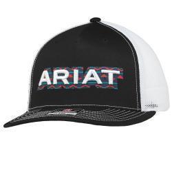 Ariat Mens Cap R112 Screen Print 3D Embroidered Black