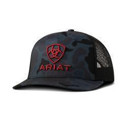 Ariat Mens Cap R112 SnapBack Camo 3D Embroidered Logo Navy