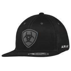 Ariat Mens FlexFit 110 Snap Back Suede Patch Black