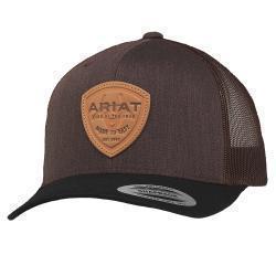 Ariat Mens Snap Back PU Patch Fabric Brown