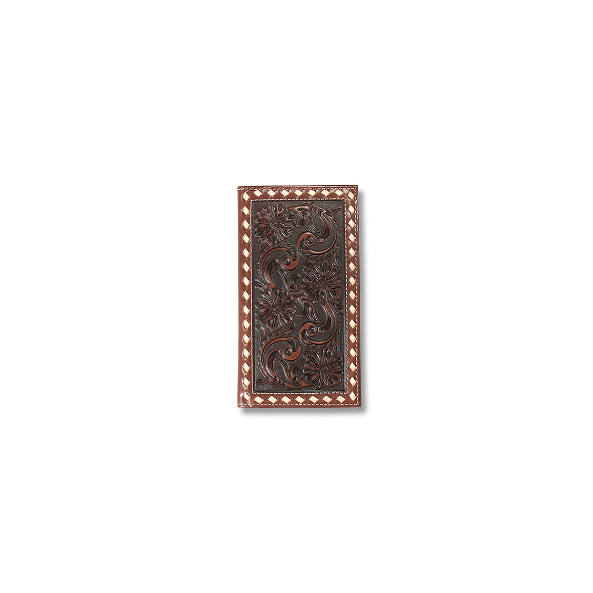 Ariat Rodeo Wallet Floral Embroidered Bucklace Brown