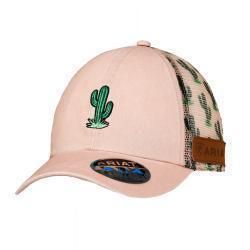 Ariat Youth Embroidered Cactus Snapback Pink