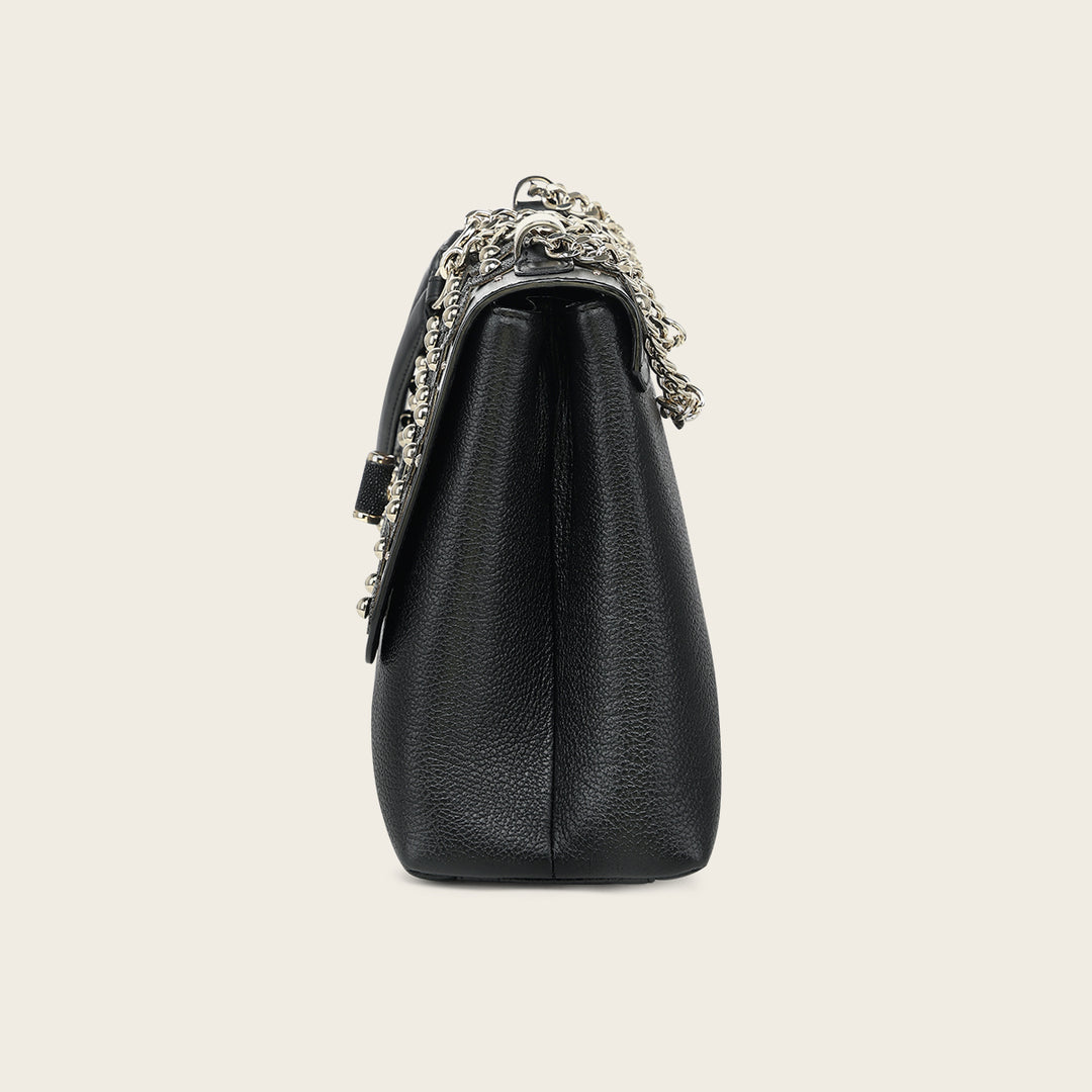 Cuadra Women's Black Bag Genuine Stingray Leather DU855
