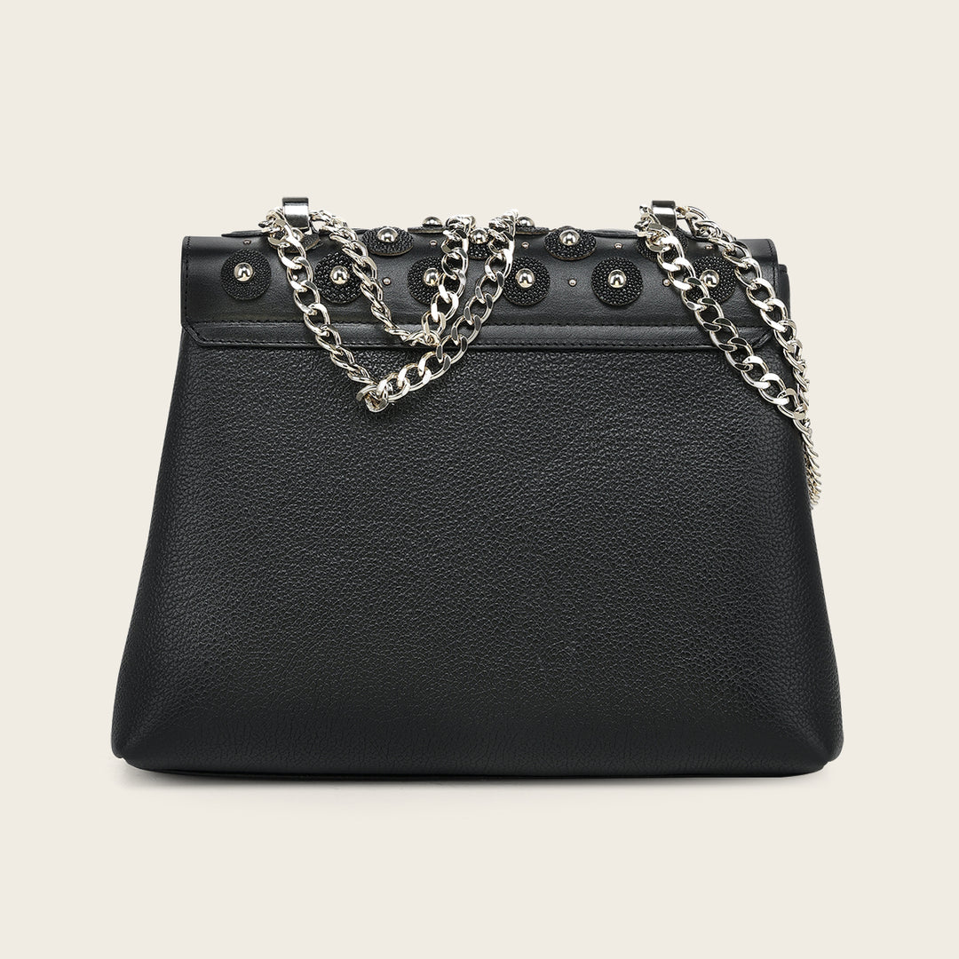 Cuadra Women's Black Bag Genuine Stingray Leather DU855