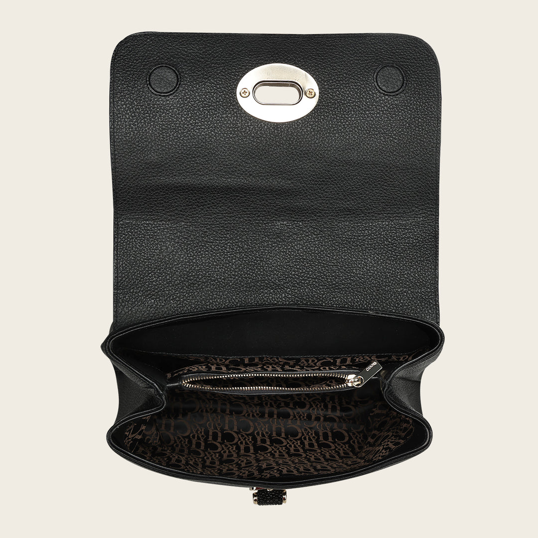 Cuadra Women's Black Bag Genuine Stingray Leather DU855
