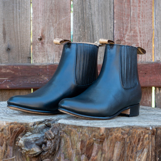 Besserro Men's Charro Boots Piel Negro