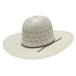 Twister Straw Hat Regular Crown Bangora Snowflake Grey White