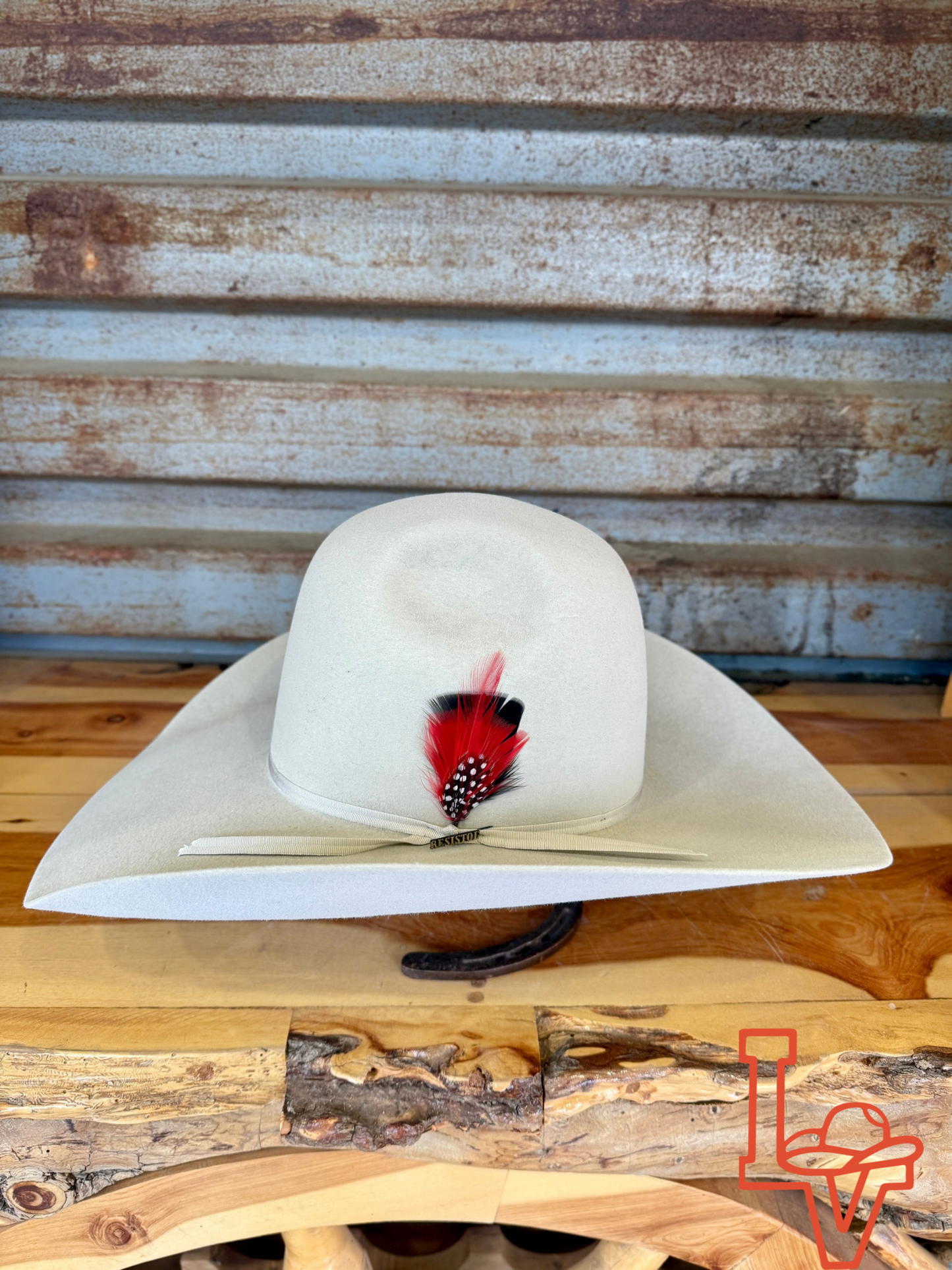 Resistol 7x Chute 5 Cowboy Hat Fur Felt Hat Regular Crown Silverbelly