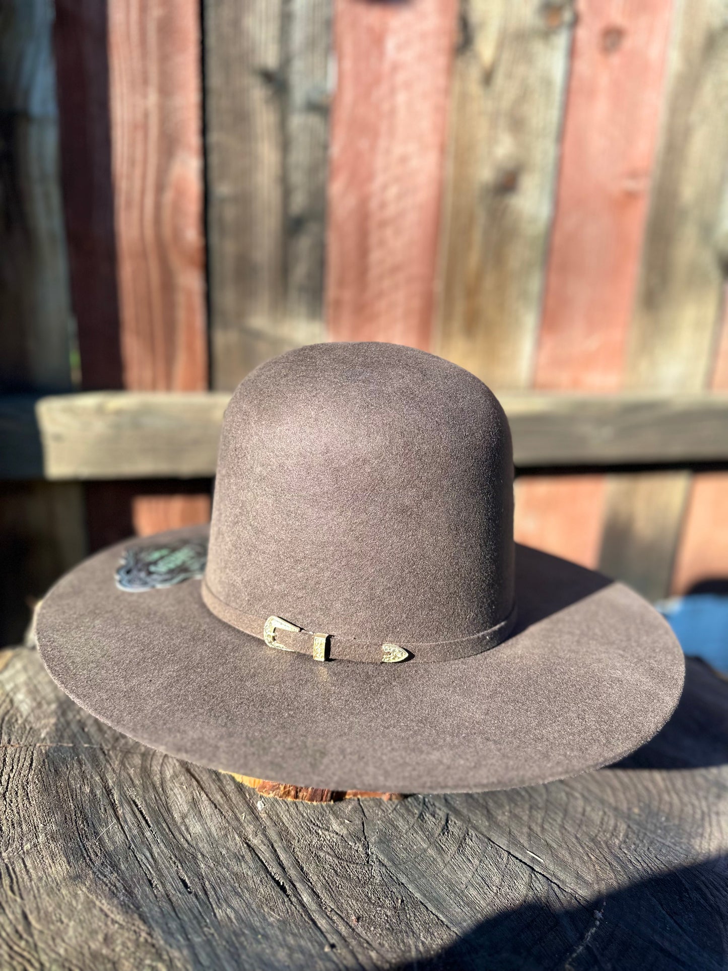 Laredo Wool Felt Hat Open Tall Crown Chocolate
