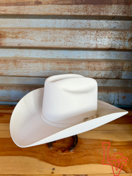 Stetson Palacio II 01 6x Felt Cowboy Hat Tall Crown White