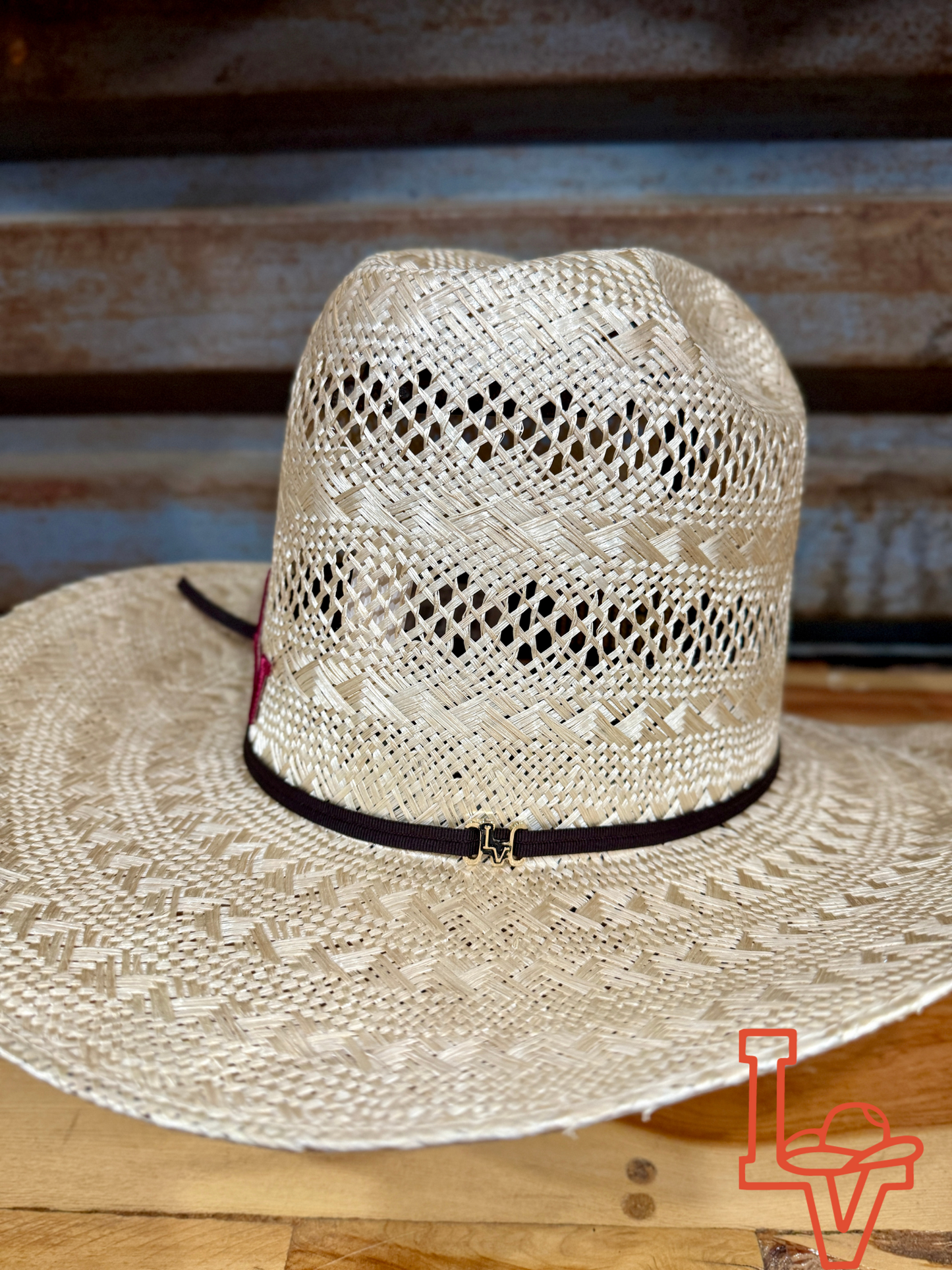 Los Vaqueros Straw Hat Tall Sisal Tan