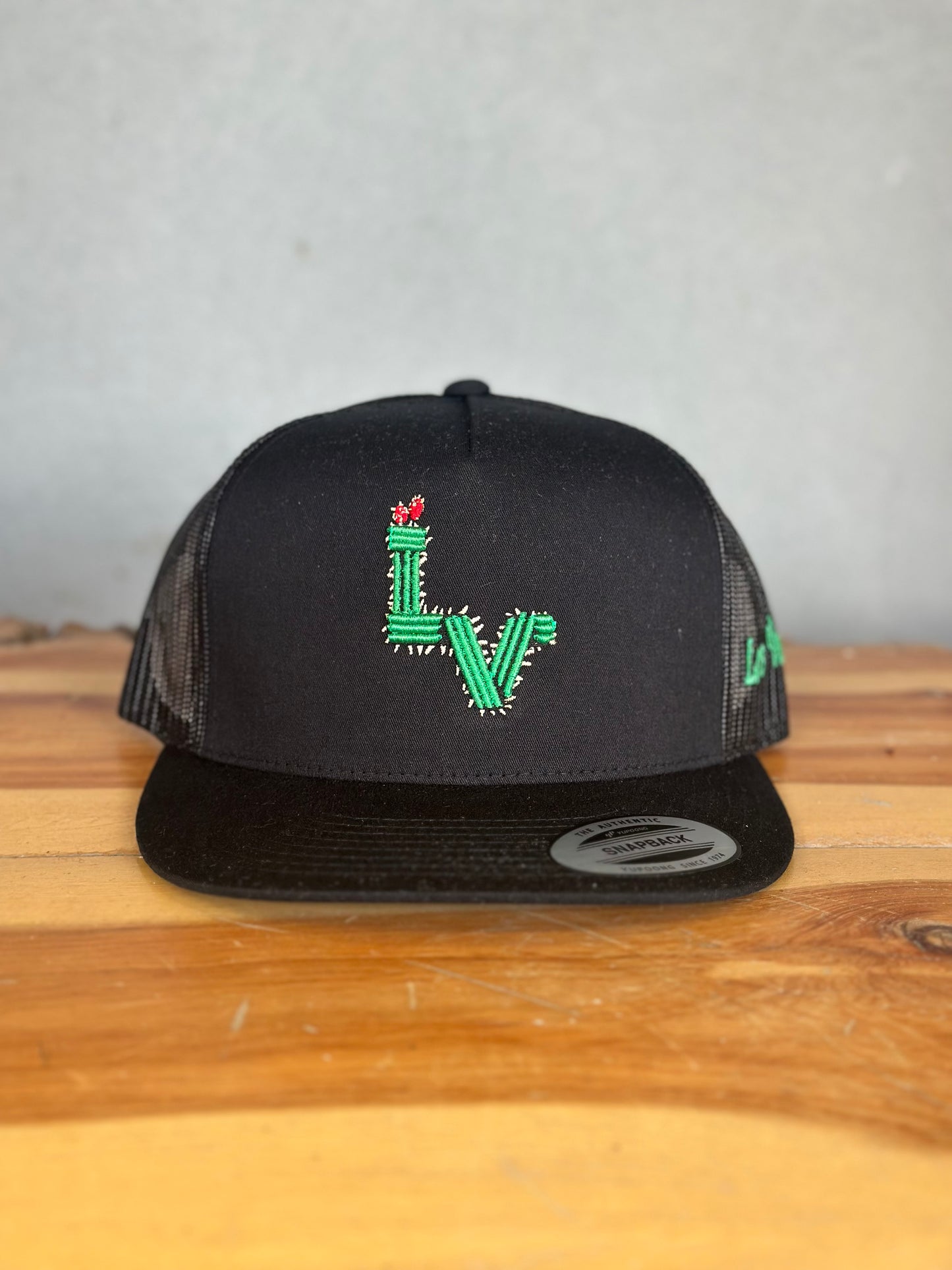 Los Vaqueros LV Cactus Logo Snapback Black