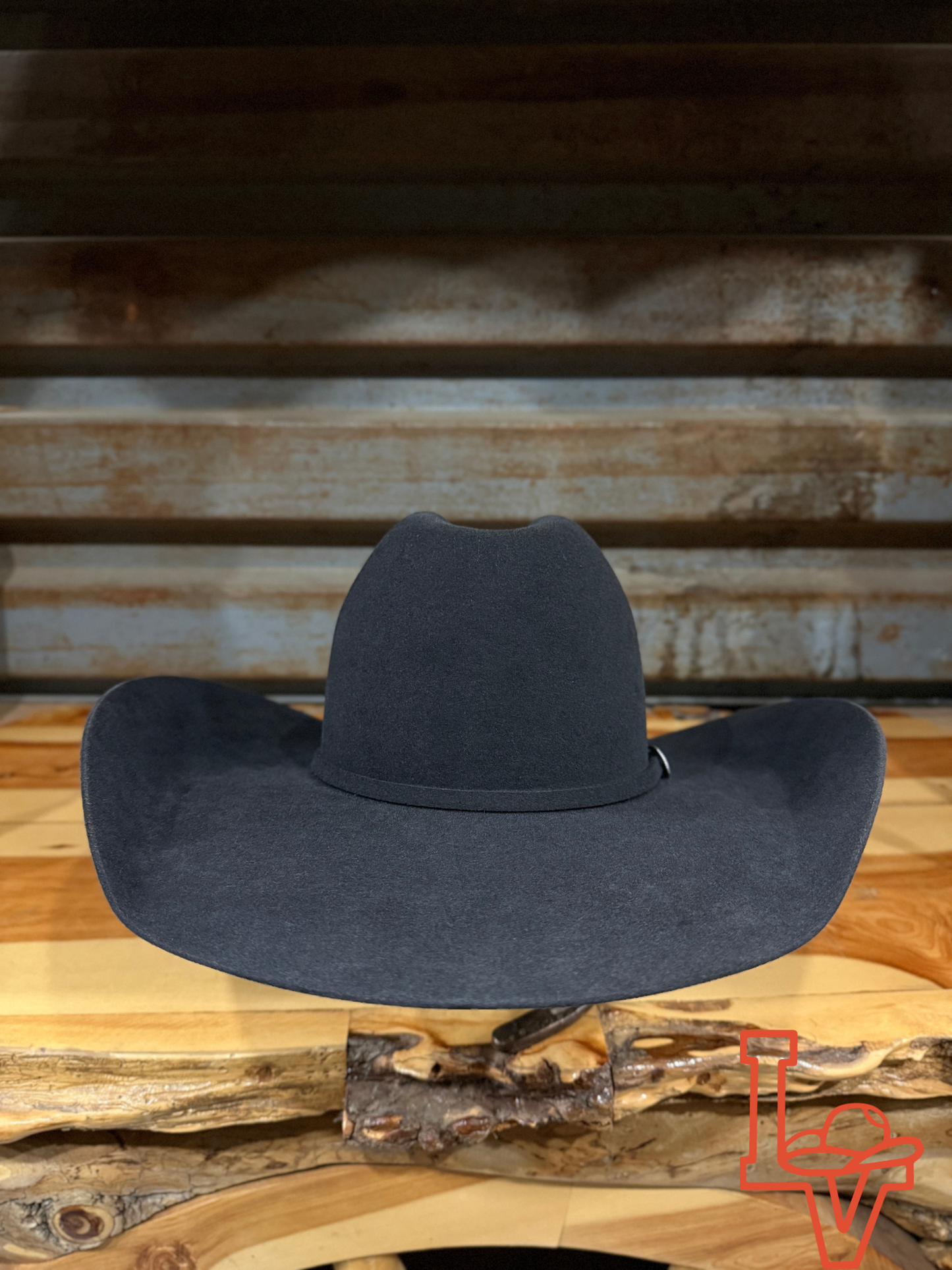 Tacchino 10X Beaver Fur Felt Hat 6" Regular Crown 4.25" Brim Gunmetal