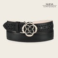 Cuadra Women's Black Belt In Genuine Bovine Leather
