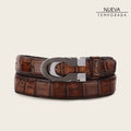 Cuadra Mens Honey Alligator  Exotic Belt