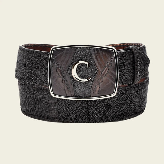 Cuadra Men's Black Stingray Exotic Belt