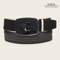 Cuadra Black Stingray Woven Exotic Belt BC475