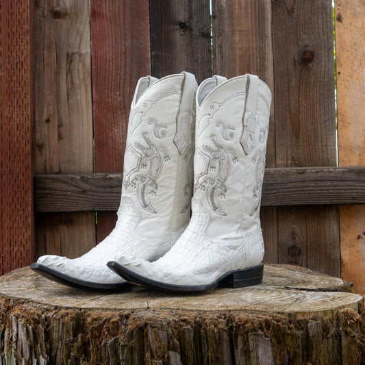 Cuadra Men's Fuscus Lomo Belly Cowboy Boots in White