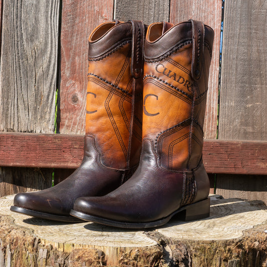 Cuadra Men's Whiskey Laser Woven Round Toe Urban Handwoven Boot