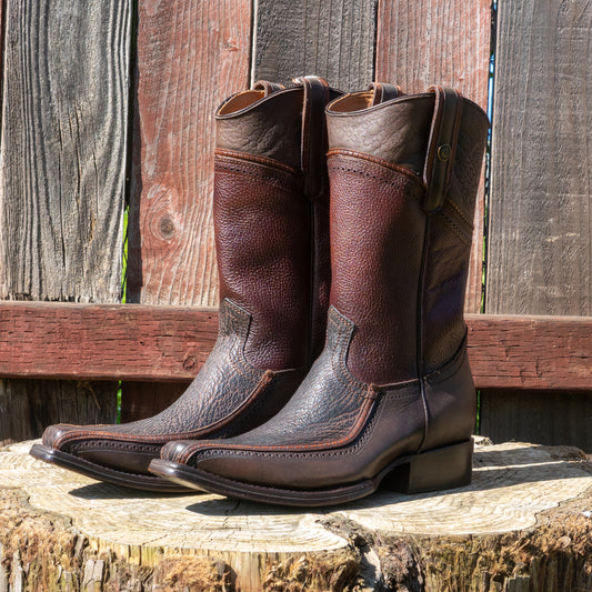 Cuadra Men's Brown Shark Laser Narrow Square Toe Boots