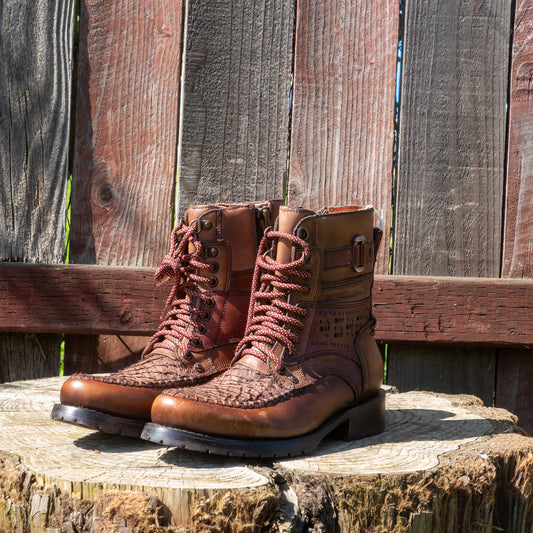 Cuadra Men's Brown Fish Round Toe Boots