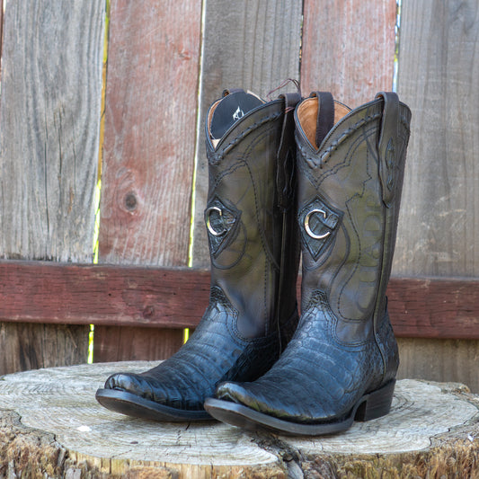 Cuadra Men's Fuscus Belly Cowboy Boots in Plunge Black