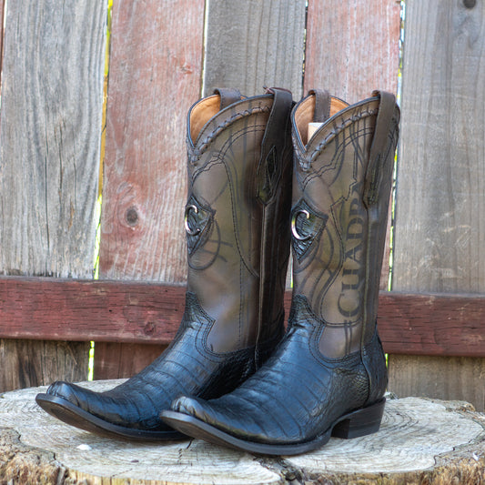 Cuadra Men's Fuscus Belly Cowboy Boots in Plunge Black
