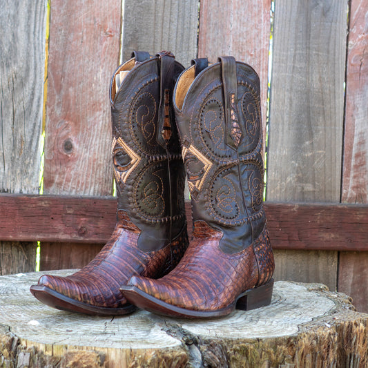 Cuadra Men's Fuscus Belly Cowboy Boots in Bone