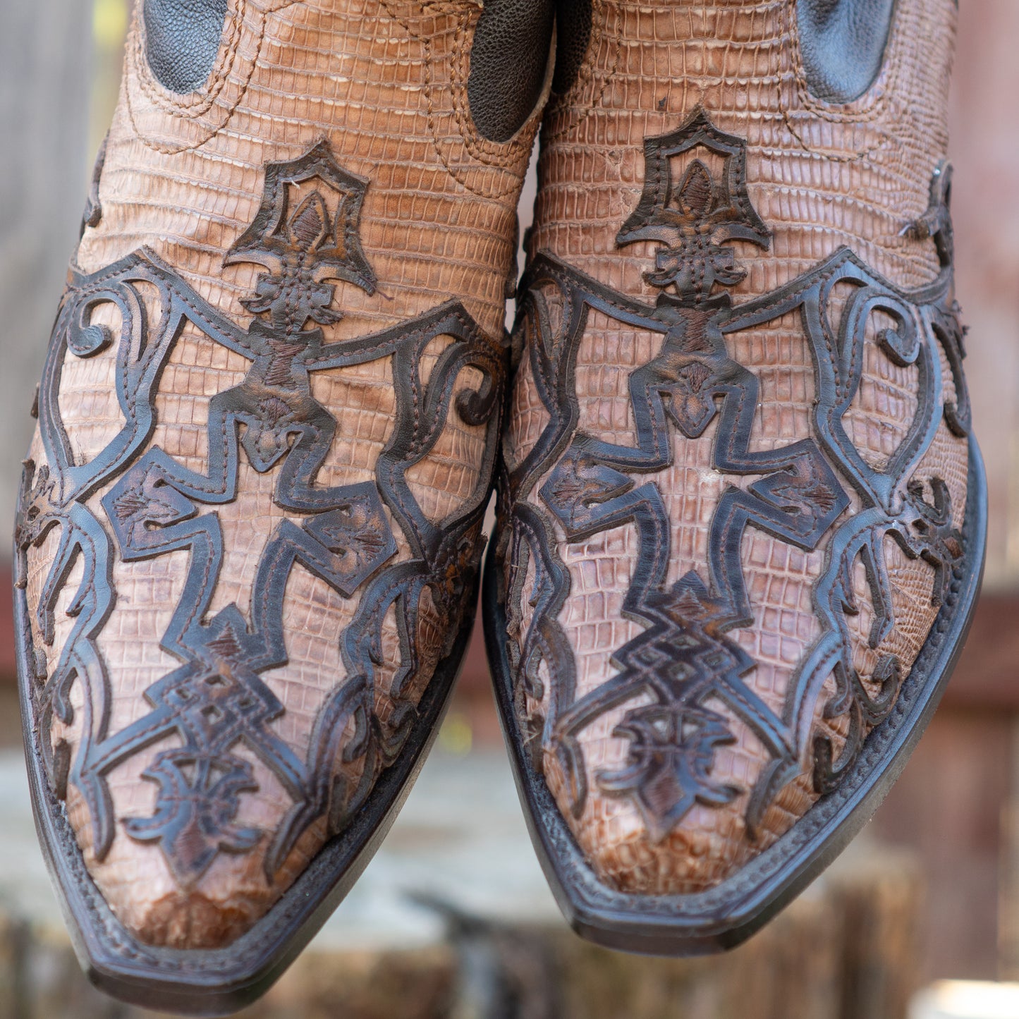 Cuadra Men's Fango Orix Lizard Teju Cowboy Boots