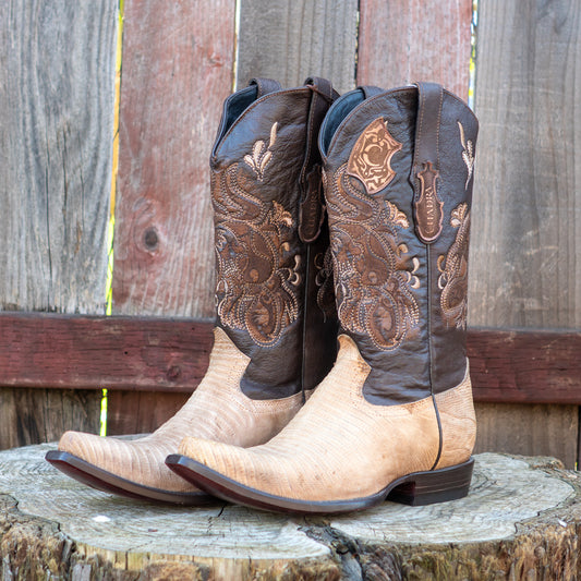 Cuadra Men's Fango Orix Lizard Teju Cowboy Boots