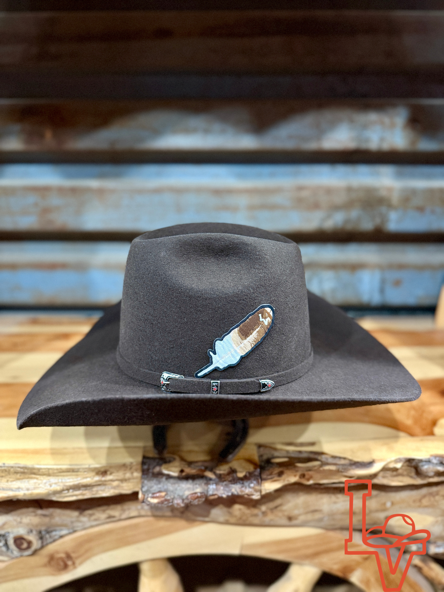 Los Vaqueros Wool Felt Hat Open Regular Crown Chocolate