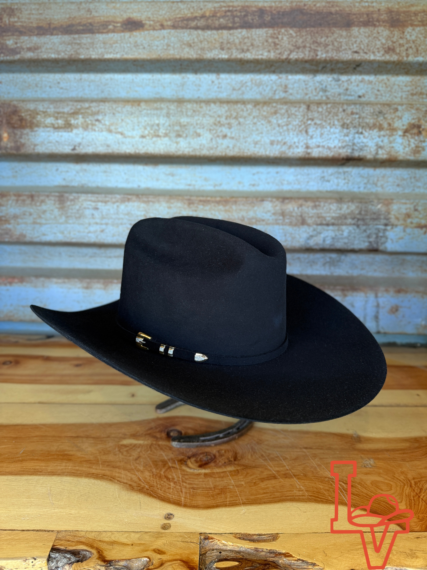 Stetson Diamante 1000x Premier Cowboy Fur Felt Hat Western Copa Regular Crown Black