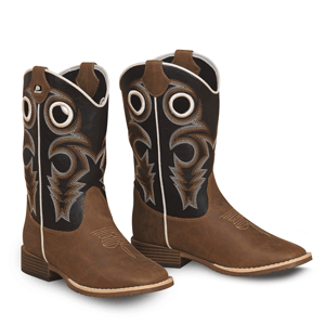 Twister Double Barrel Trace Style Children's Boots Brown