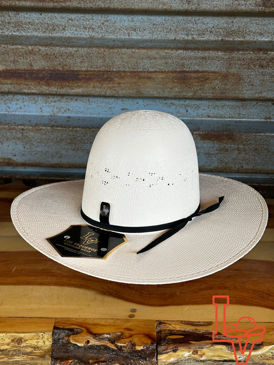 Los Vaqueros Kids Straw Hat Open Regular Crown Bangora Snow White