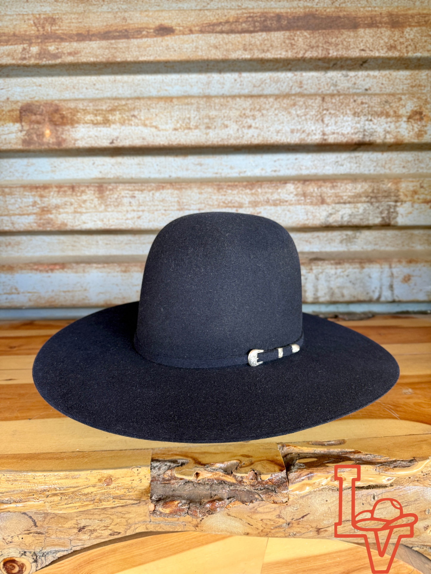 Resistol 6x Midnight Cowboy Hat Fur Felt Hat Regular Crown Navy
