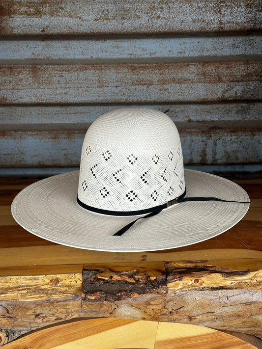 Los Vaqueros Straw Hat Regular Crown Boomerang White